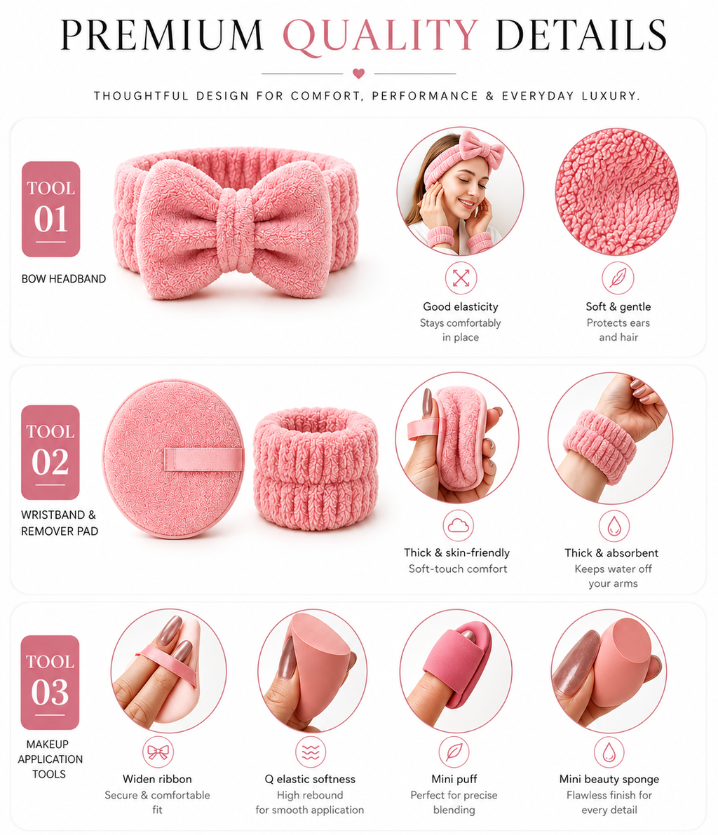 19pcs Headband Set