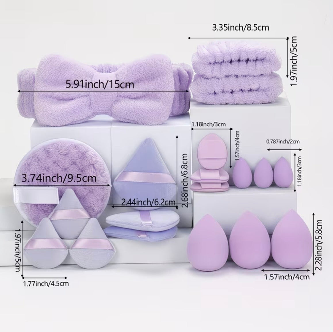 19pcs Headband Set